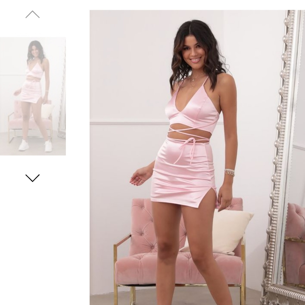 pink bralette halter lace around